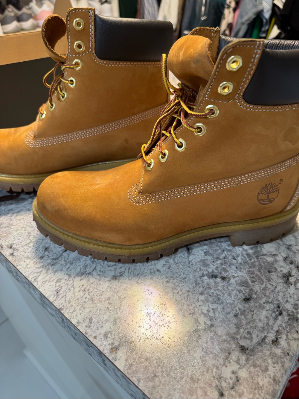 Timberland Wheat Nubuck Lace-Up Work Boots